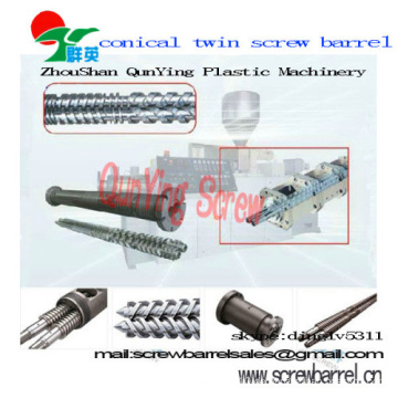 38 Crmoal Nitrieren konische Twin Screw und Fässer Twin konische Schrauben und Zylinder für Pp-Pvc-Abs-Extruder Screw Barrel